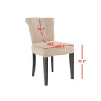 Chaise de salle à manger Sinclair 21 H avec garniture cloutée (Lot de 2) - MCR4704 - Safavieh Couture