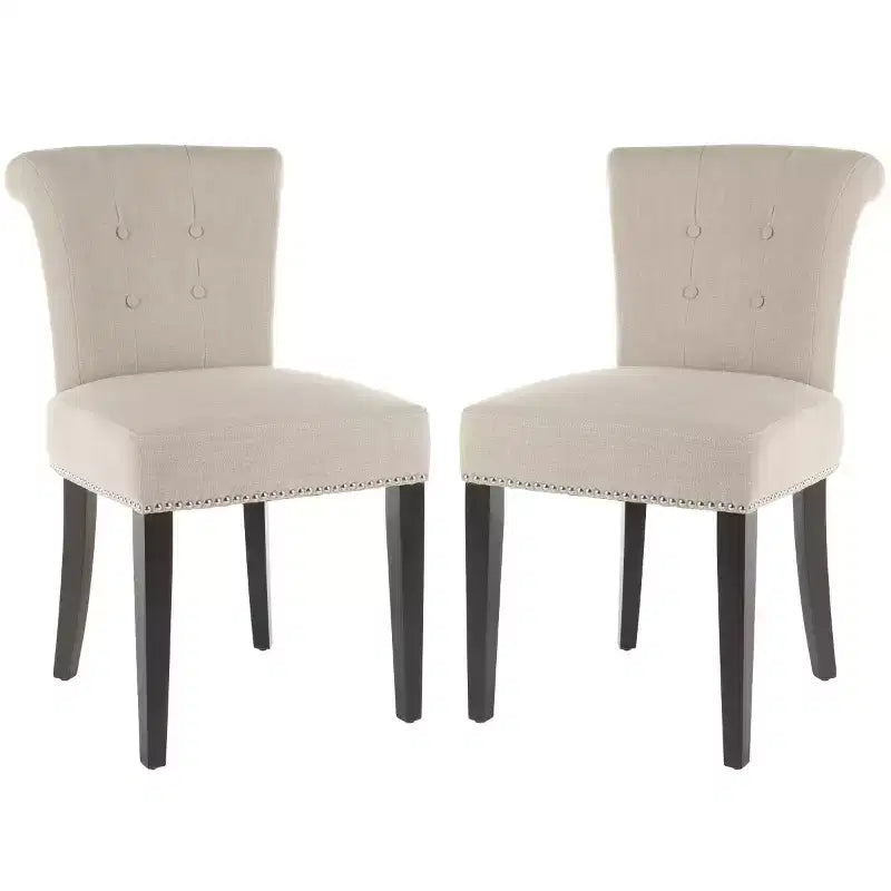 Chaise de salle à manger Sinclair 21 H avec garniture cloutée (Lot de 2) - MCR4704 - Safavieh Couture