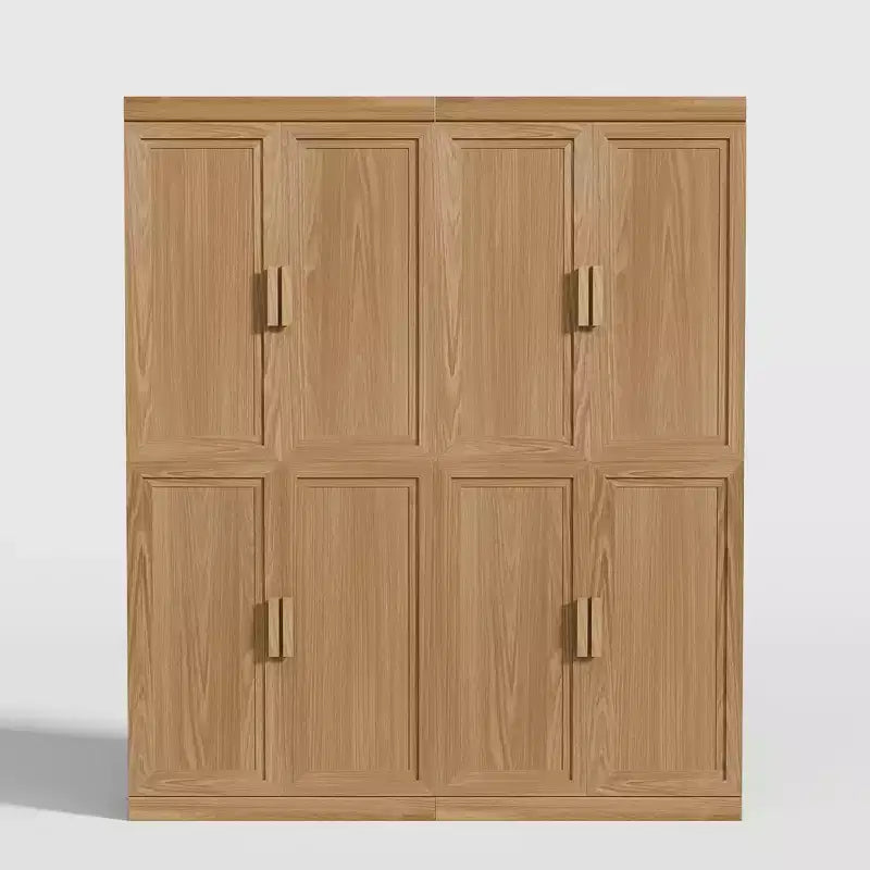 Meuble d'appoint en bois 72x62x16 de couleur naturelle, Organiseur de rangement avec étagères réglables pour cuisine, chambre, entrée, salon, salle à manger
