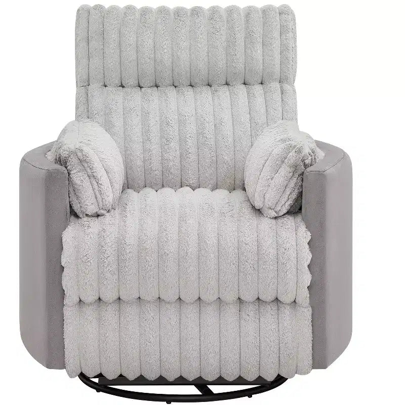 Fauteuil inclinable manuel en velours côtelé à grosses côtes Bocaton de Roundhill Furniture