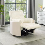Fauteuil inclinable manuel en velours côtelé à grosses côtes Bocaton de Roundhill Furniture
