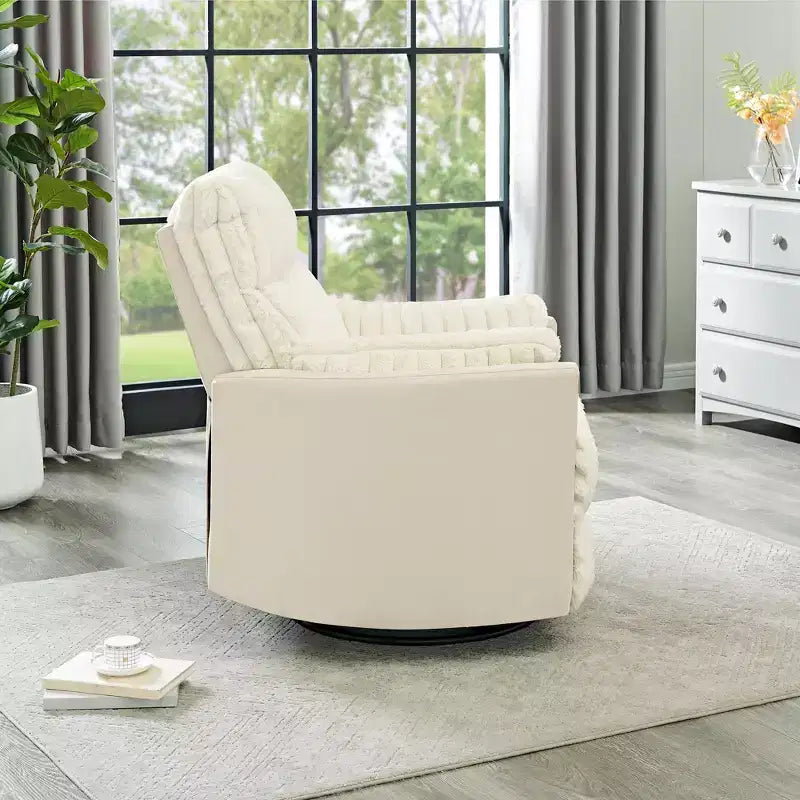 Fauteuil inclinable manuel en velours côtelé à grosses côtes Bocaton de Roundhill Furniture