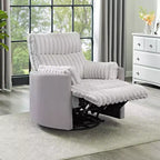 Fauteuil inclinable manuel en velours côtelé à grosses côtes Bocaton de Roundhill Furniture