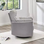 Fauteuil inclinable manuel en velours côtelé à grosses côtes Bocaton de Roundhill Furniture