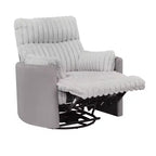 Fauteuil inclinable manuel en velours côtelé à grosses côtes Bocaton de Roundhill Furniture