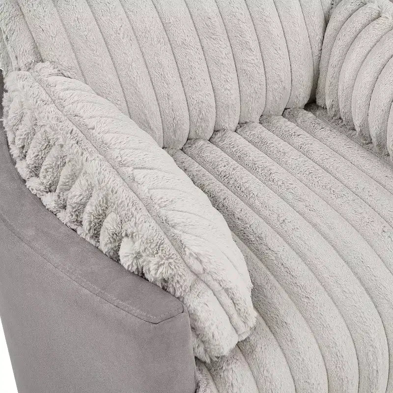 Fauteuil inclinable manuel en velours côtelé à grosses côtes Bocaton de Roundhill Furniture