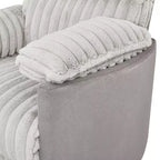 Fauteuil inclinable manuel en velours côtelé à grosses côtes Bocaton de Roundhill Furniture