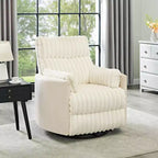 Fauteuil inclinable manuel en velours côtelé à grosses côtes Bocaton de Roundhill Furniture