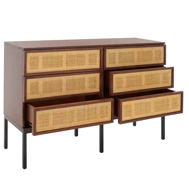 Commode 6 tiroirs en rotin Zadie - DRS5003 - Safavieh