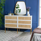 Commode 6 tiroirs en rotin Zadie - DRS5003 - Safavieh