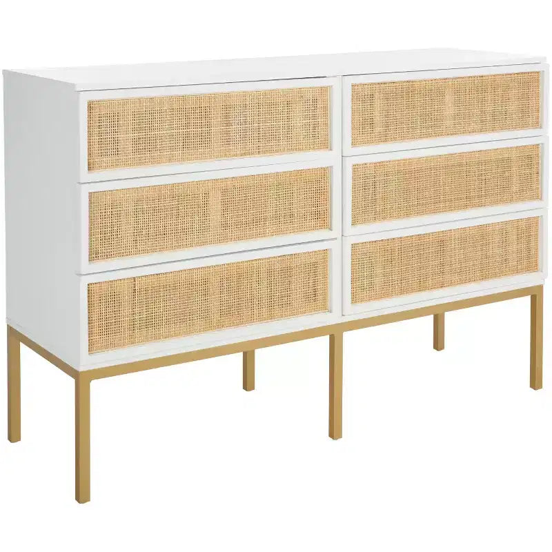 Commode 6 tiroirs en rotin Zadie - DRS5003 - Safavieh