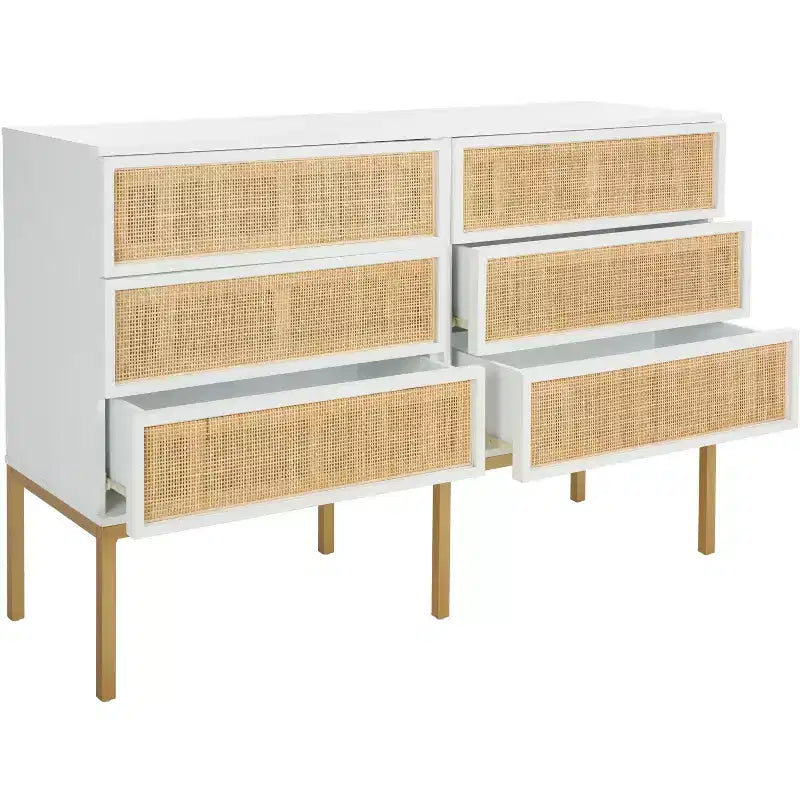 Commode 6 tiroirs en rotin Zadie - DRS5003 - Safavieh