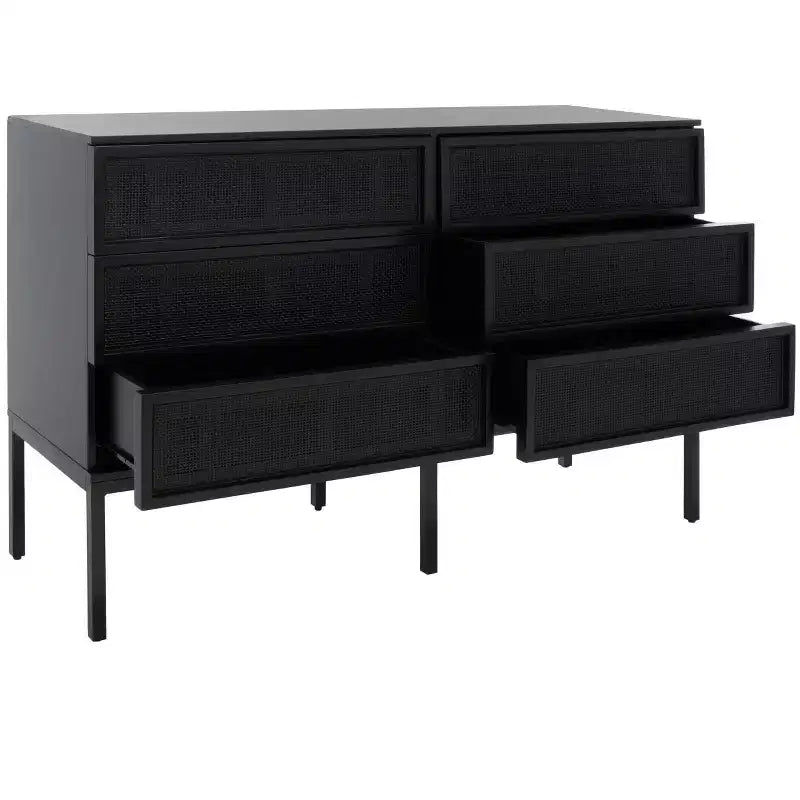 Commode 6 tiroirs en rotin Zadie - DRS5003 - Safavieh