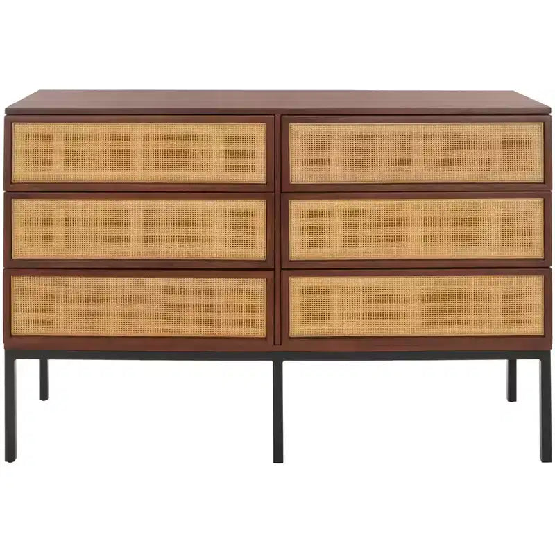 Commode 6 tiroirs en rotin Zadie - DRS5003 - Safavieh