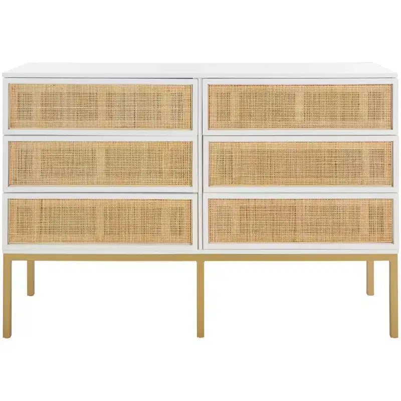 Commode 6 tiroirs en rotin Zadie - DRS5003 - Safavieh