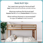 Now Furniture - Lit superposé pour enfants, grand lit simple XL sur grand lit double, bois d'ingénierie