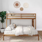 Now Furniture - Lit superposé pour enfants, grand lit simple XL sur grand lit double, bois d'ingénierie