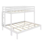 Now Furniture - Lit superposé pour enfants, grand lit simple XL sur grand lit double, bois d'ingénierie