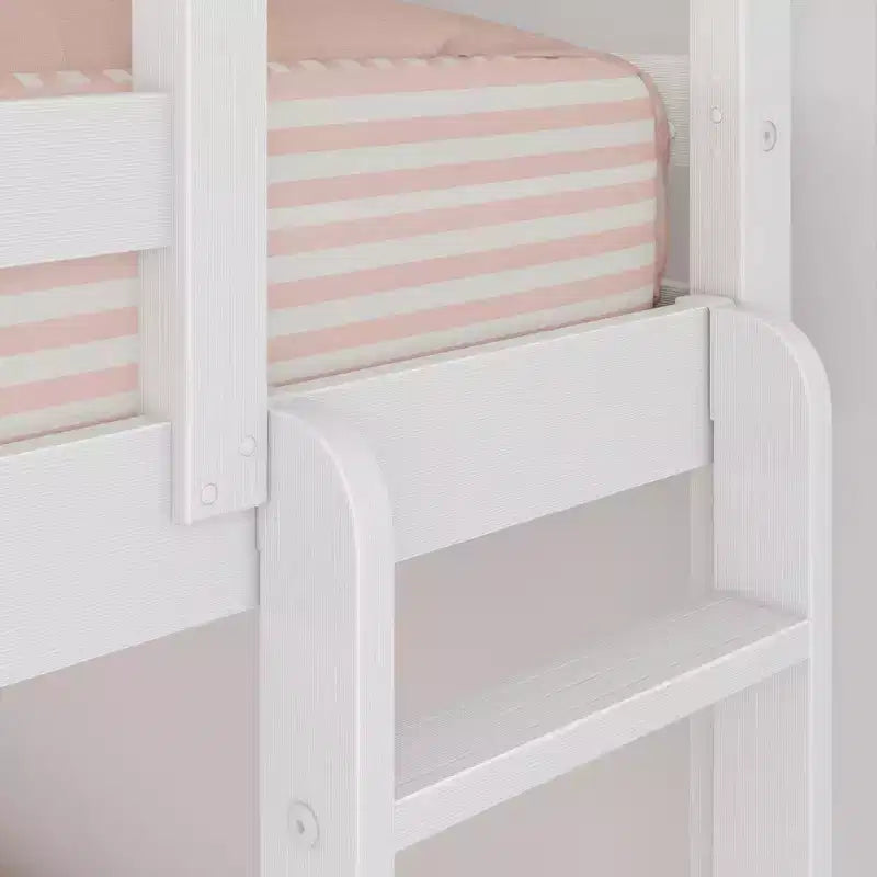 Now Furniture - Lit superposé pour enfants, grand lit simple XL sur grand lit double, bois d'ingénierie