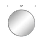 Miroir mural rond Possini Euro Harriet de 86,4 cm de large avec faux marbre blanc de Possini Euro Design