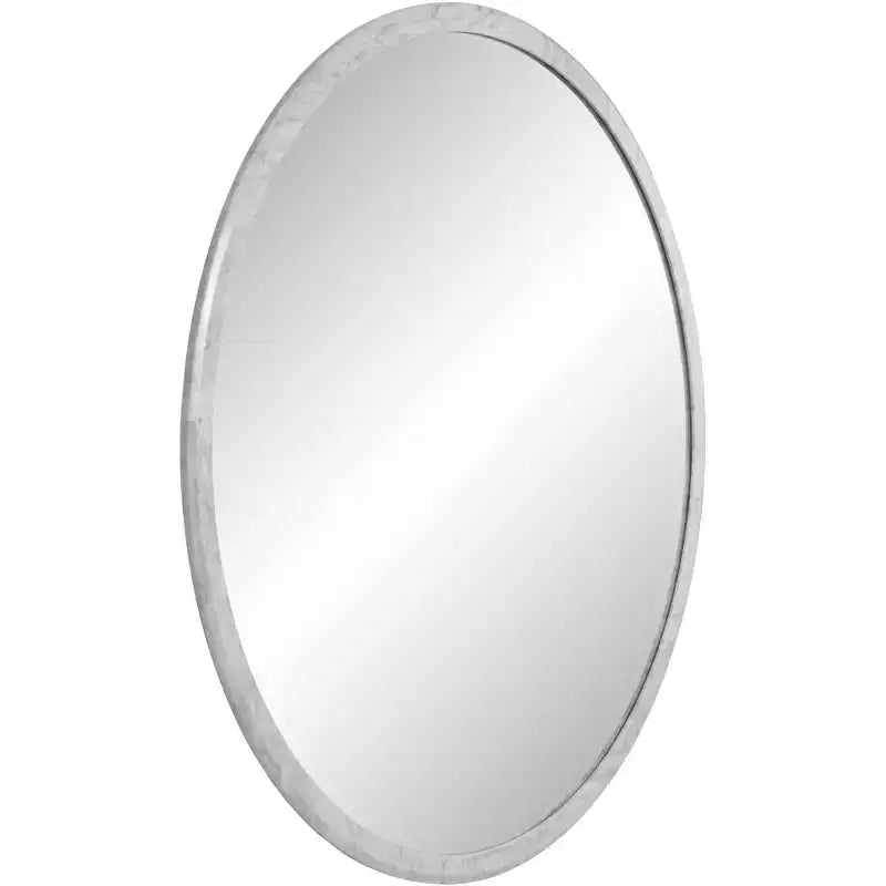 Miroir mural rond Possini Euro Harriet de 86,4 cm de large avec faux marbre blanc de Possini Euro Design