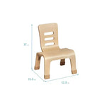 Chaise empilable ECR4Kids en bois courbé, hauteur d'assise de 20 cm, mobilier Montessori, lot de 2