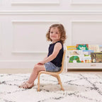 Chaise empilable ECR4Kids en bois courbé, hauteur d'assise de 20 cm, mobilier Montessori, lot de 2