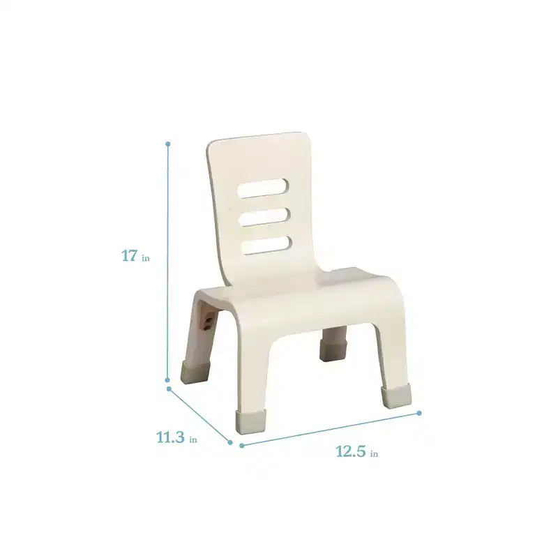 Chaise empilable ECR4Kids en bois courbé, hauteur d'assise de 20 cm, mobilier Montessori, lot de 2
