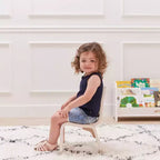 Chaise empilable ECR4Kids en bois courbé, hauteur d'assise de 20 cm, mobilier Montessori, lot de 2
