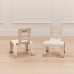 Chaise empilable ECR4Kids en bois courbé, hauteur d'assise de 20 cm, mobilier Montessori, lot de 2