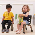 Chaise empilable ECR4Kids en bois courbé, hauteur d'assise de 20 cm, mobilier Montessori, lot de 2