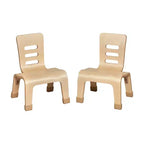Chaise empilable ECR4Kids en bois courbé, hauteur d'assise de 20 cm, mobilier Montessori, lot de 2