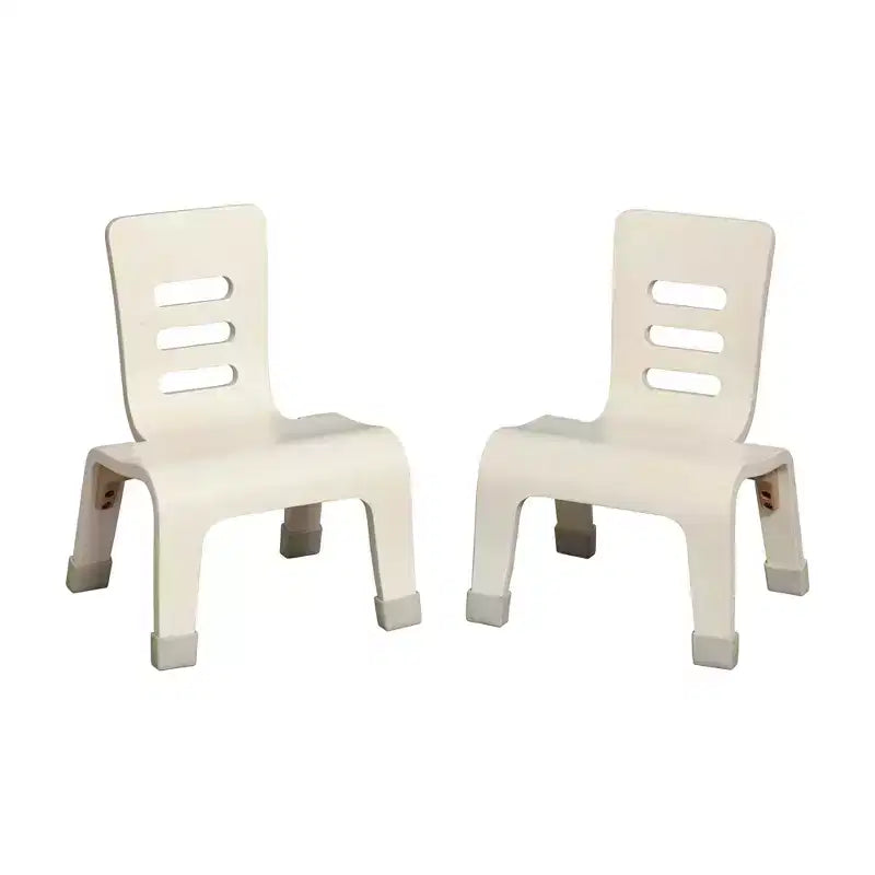 Chaise empilable ECR4Kids en bois courbé, hauteur d'assise de 20 cm, mobilier Montessori, lot de 2