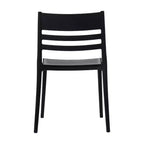 Flash Furniture Bridgeport Lot de 4 Chaises de Patio Empilables Intérieur-Extérieur avec Dossier à Lattes, Chaise en Résine Tout Temps de Qualité Commerciale