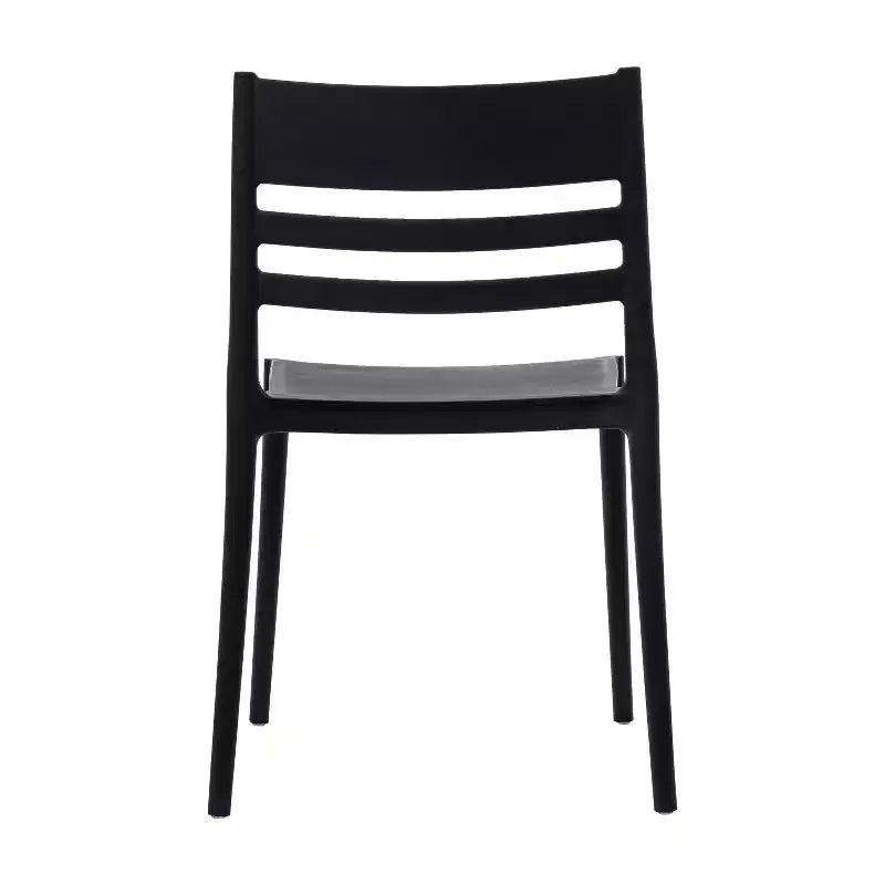 Flash Furniture Bridgeport Lot de 4 Chaises de Patio Empilables Intérieur-Extérieur avec Dossier à Lattes, Chaise en Résine Tout Temps de Qualité Commerciale
