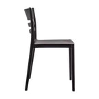 Flash Furniture Bridgeport Lot de 4 Chaises de Patio Empilables Intérieur-Extérieur avec Dossier à Lattes, Chaise en Résine Tout Temps de Qualité Commerciale