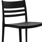 Flash Furniture Bridgeport Lot de 4 Chaises de Patio Empilables Intérieur-Extérieur avec Dossier à Lattes, Chaise en Résine Tout Temps de Qualité Commerciale