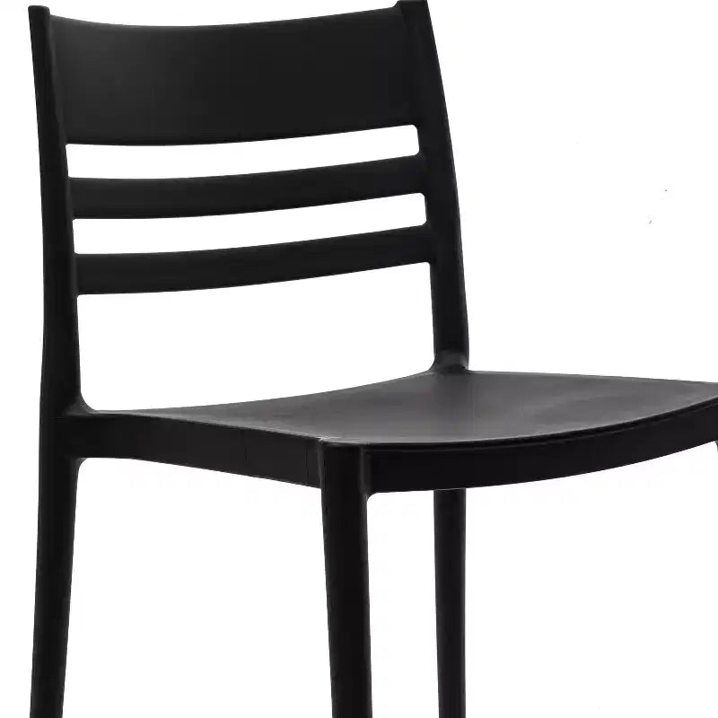 Flash Furniture Bridgeport Lot de 4 Chaises de Patio Empilables Intérieur-Extérieur avec Dossier à Lattes, Chaise en Résine Tout Temps de Qualité Commerciale