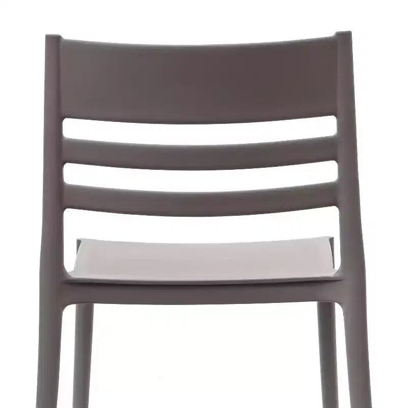 Flash Furniture Bridgeport Lot de 4 Chaises de Patio Empilables Intérieur-Extérieur avec Dossier à Lattes, Chaise en Résine Tout Temps de Qualité Commerciale