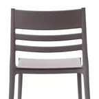 Flash Furniture Bridgeport Lot de 4 Chaises de Patio Empilables Intérieur-Extérieur avec Dossier à Lattes, Chaise en Résine Tout Temps de Qualité Commerciale
