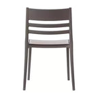 Flash Furniture Bridgeport Lot de 4 Chaises de Patio Empilables Intérieur-Extérieur avec Dossier à Lattes, Chaise en Résine Tout Temps de Qualité Commerciale