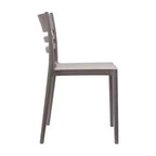 Flash Furniture Bridgeport Lot de 4 Chaises de Patio Empilables Intérieur-Extérieur avec Dossier à Lattes, Chaise en Résine Tout Temps de Qualité Commerciale