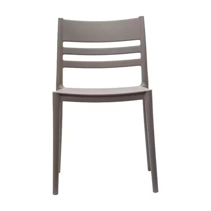 Flash Furniture Bridgeport Lot de 4 Chaises de Patio Empilables Intérieur-Extérieur avec Dossier à Lattes, Chaise en Résine Tout Temps de Qualité Commerciale