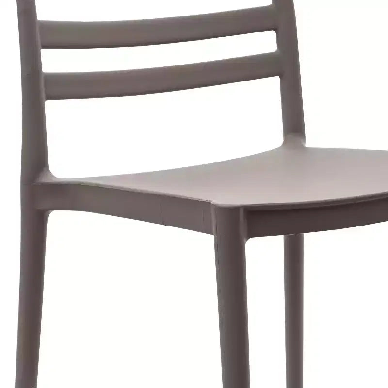 Flash Furniture Bridgeport Lot de 4 Chaises de Patio Empilables Intérieur-Extérieur avec Dossier à Lattes, Chaise en Résine Tout Temps de Qualité Commerciale