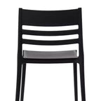 Flash Furniture Bridgeport Lot de 4 Chaises de Patio Empilables Intérieur-Extérieur avec Dossier à Lattes, Chaise en Résine Tout Temps de Qualité Commerciale