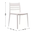 Flash Furniture Bridgeport Lot de 4 Chaises de Patio Empilables Intérieur-Extérieur avec Dossier à Lattes, Chaise en Résine Tout Temps de Qualité Commerciale