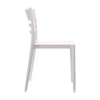 Flash Furniture Bridgeport Lot de 4 Chaises de Patio Empilables Intérieur-Extérieur avec Dossier à Lattes, Chaise en Résine Tout Temps de Qualité Commerciale