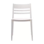 Flash Furniture Bridgeport Lot de 4 Chaises de Patio Empilables Intérieur-Extérieur avec Dossier à Lattes, Chaise en Résine Tout Temps de Qualité Commerciale