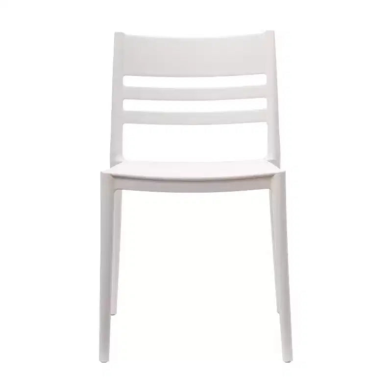 Flash Furniture Bridgeport Lot de 4 Chaises de Patio Empilables Intérieur-Extérieur avec Dossier à Lattes, Chaise en Résine Tout Temps de Qualité Commerciale