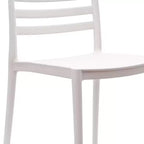 Flash Furniture Bridgeport Lot de 4 Chaises de Patio Empilables Intérieur-Extérieur avec Dossier à Lattes, Chaise en Résine Tout Temps de Qualité Commerciale